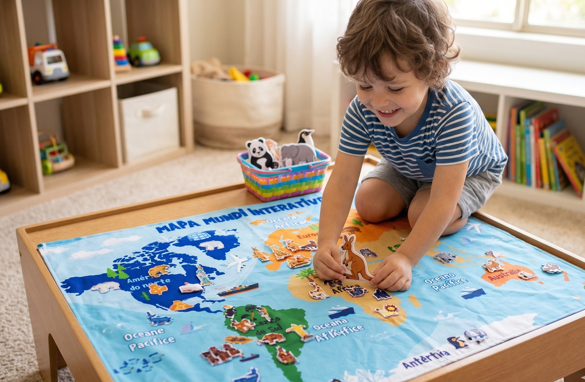 PAINEL MAPA MUNDI INTERATIVO